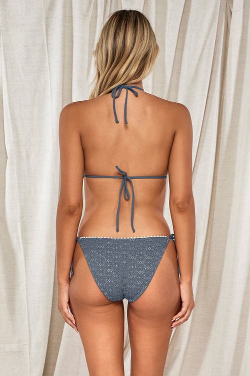 Swim Systems Pom Pom Triangle In Dusk Daisy Eyelet