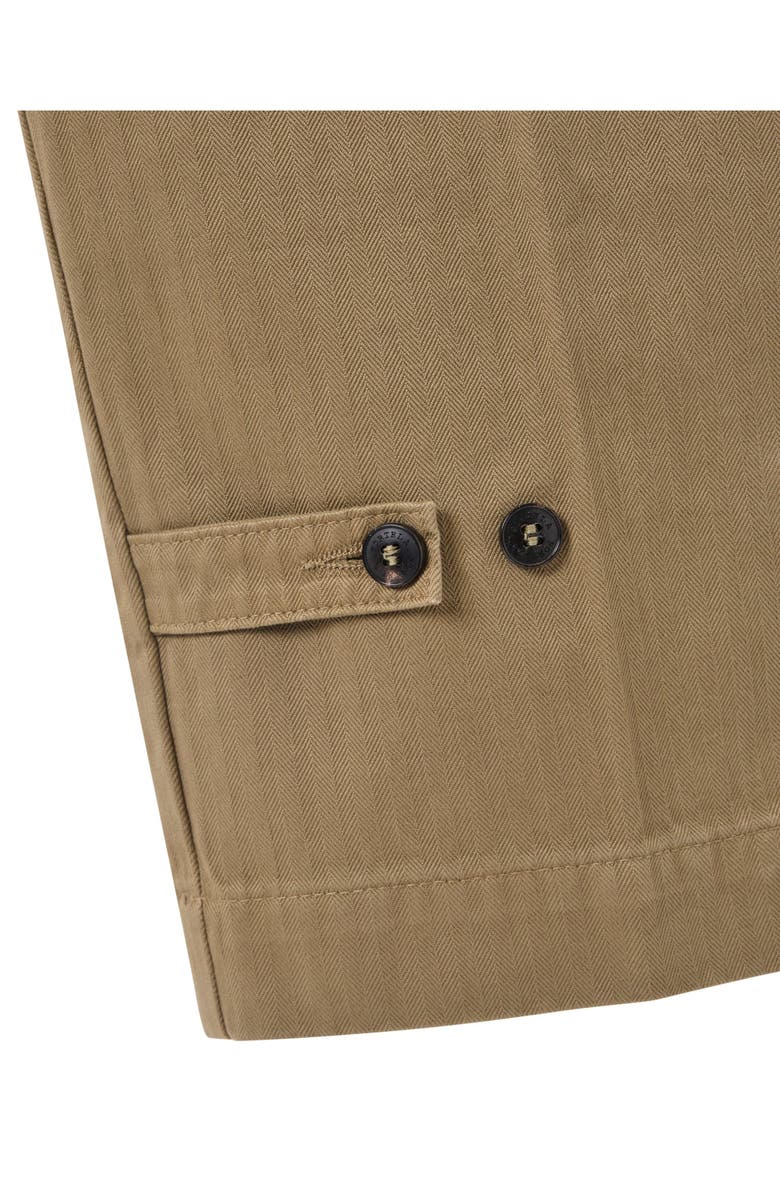 Fortela Thomas Herringbone Cotton Trousers, Alternate, color, Olive