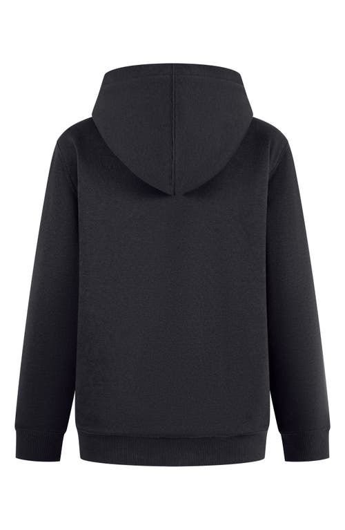 Quiksilver Kids' High Pile Fleece Lined Full Zip Hoodie In Black