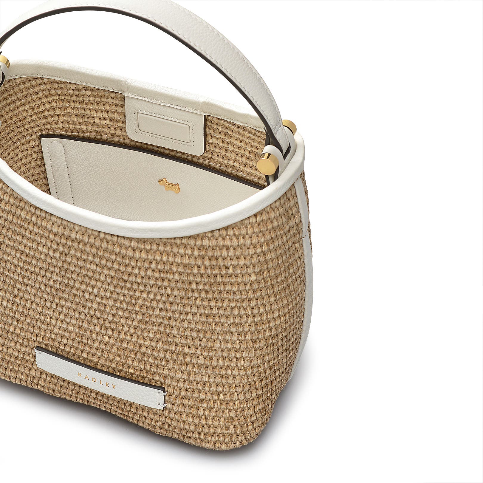 Radley Bathurst Mews - Raffia Small Open Top Satchel Bag, Alternate, color, 