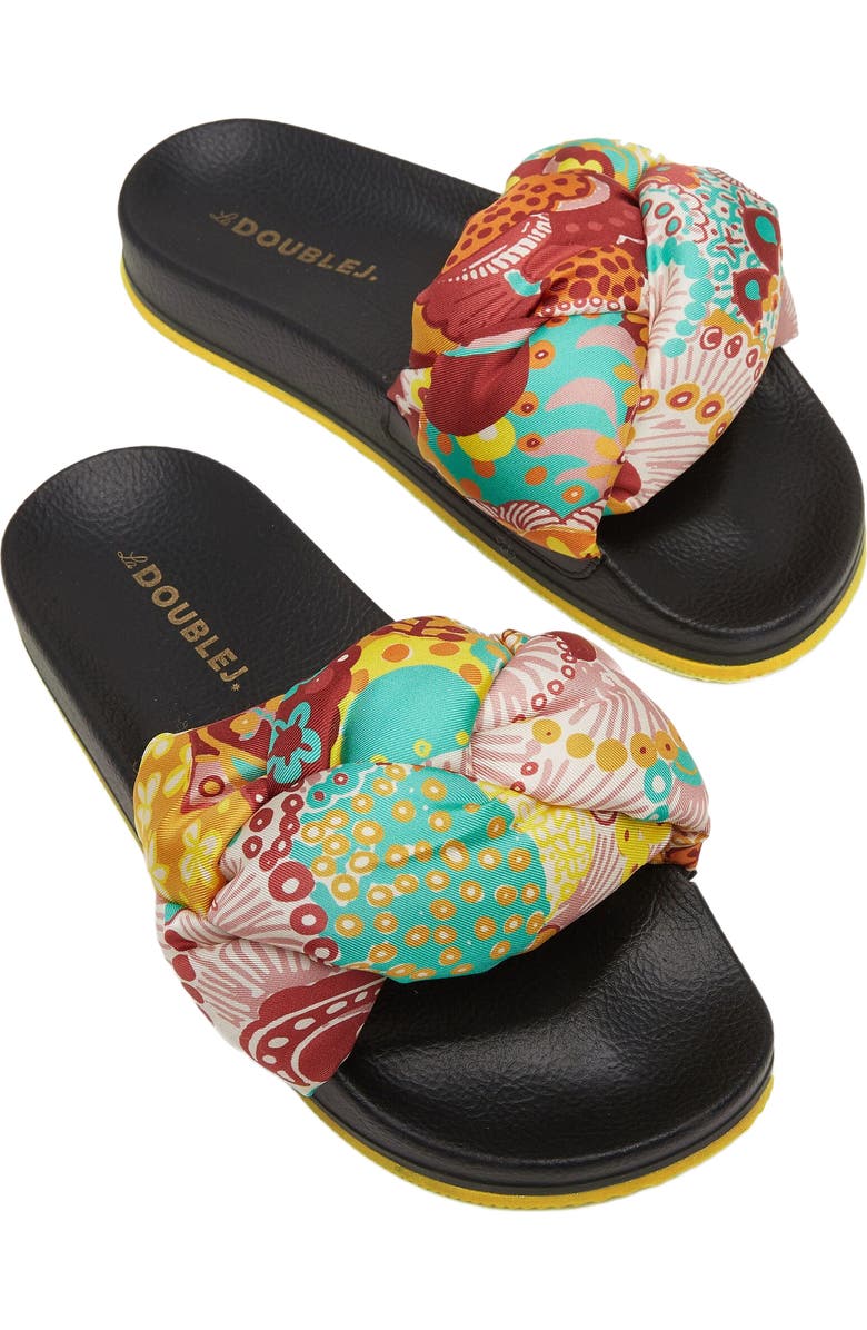 La DoubleJ Treccia Slides Holi Yellow, Alternate, color,