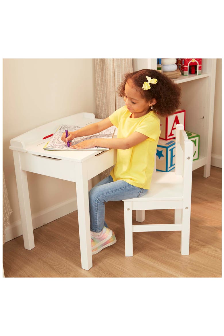 Wooden Lift Top Desk & Chair Set, Alternate, color, 000