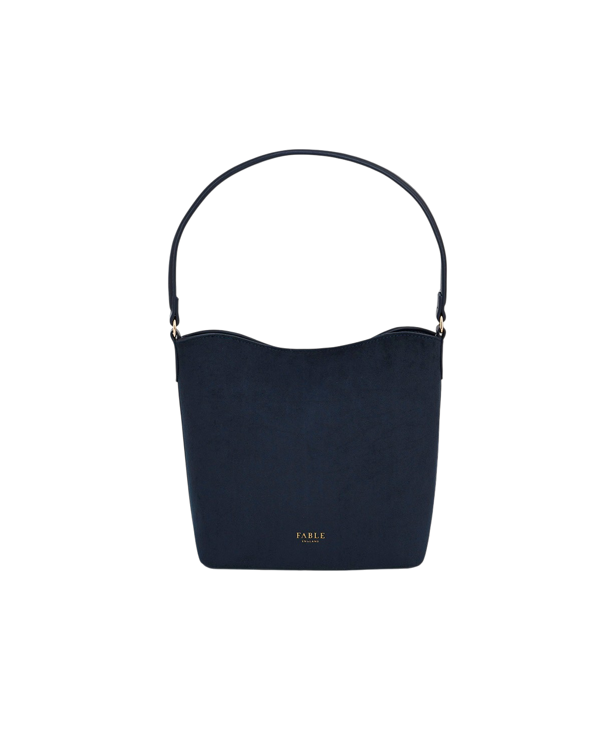 Margot Floral Applique Faux Suede Bucket Purse, Alternate, color, Navy