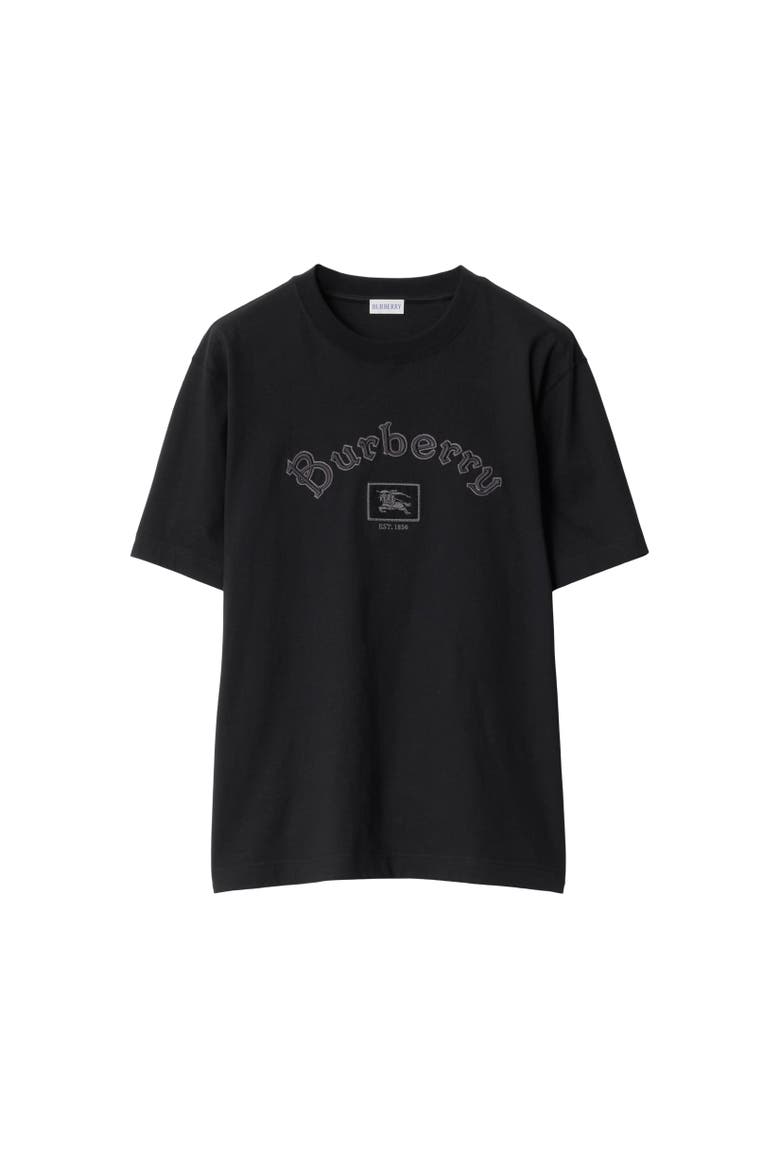 Gothic Logo Cotton T-shirt, Alternate, color, Black