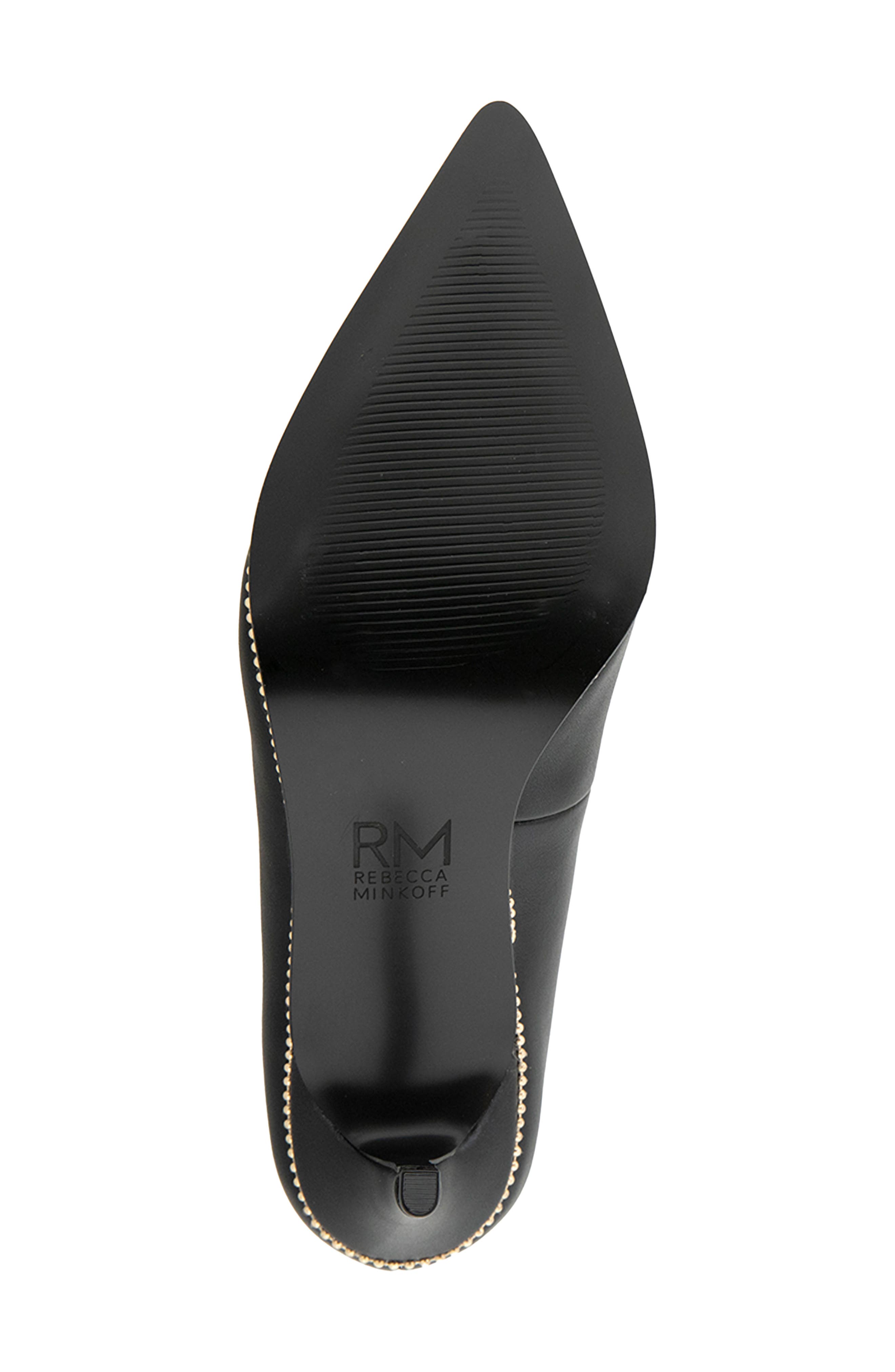 Tacey Faux Leather Pump, Alternate, color, BLACK