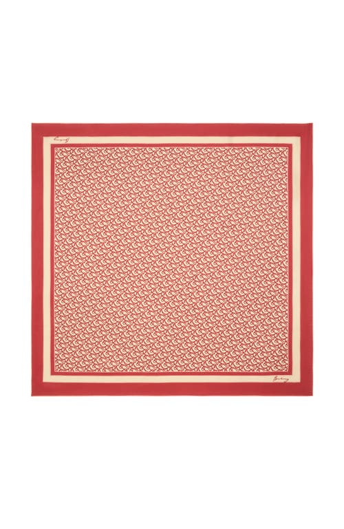 Burberry B Charm Silk Scarf In Geranium