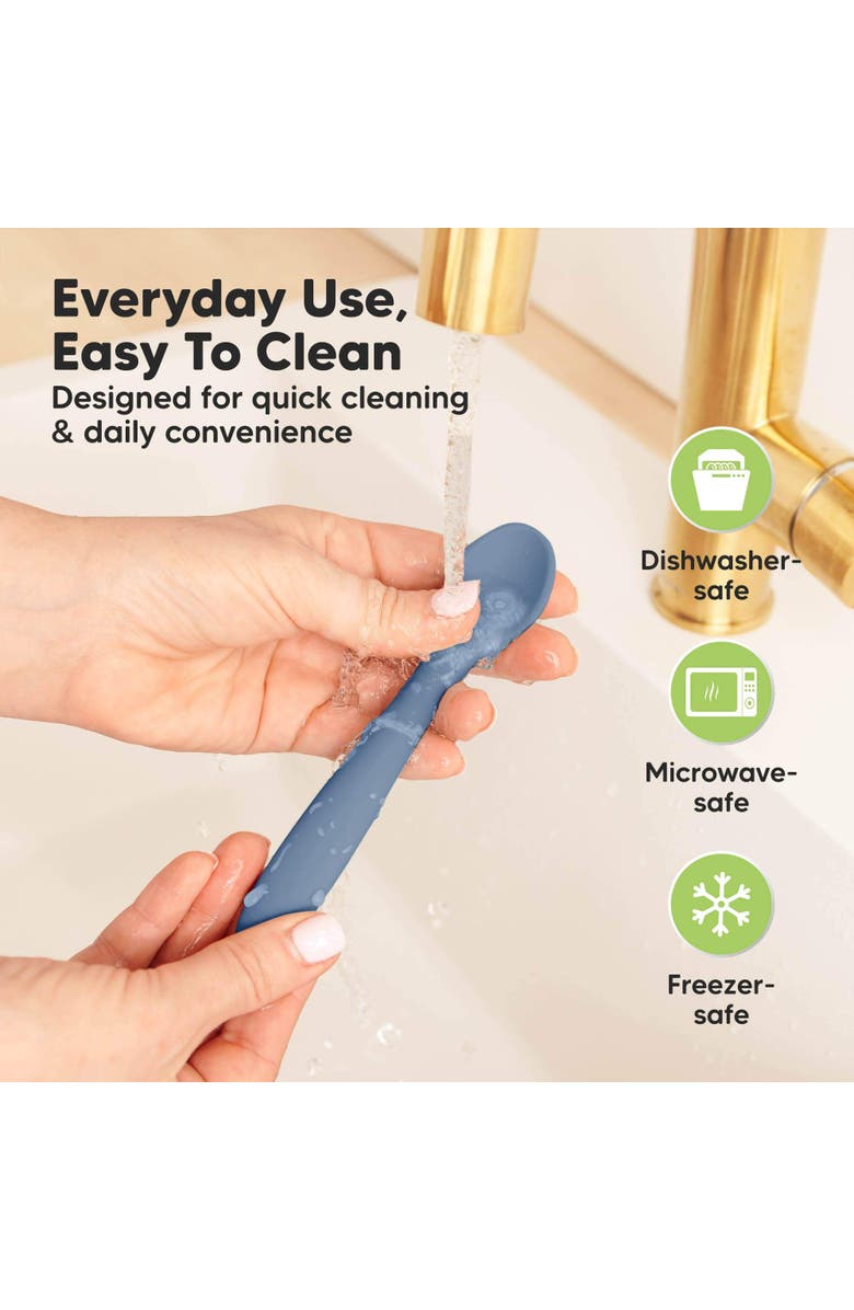 KeaBabies 6-Pack Prep Baby Spoons, Alternate, color, Slate