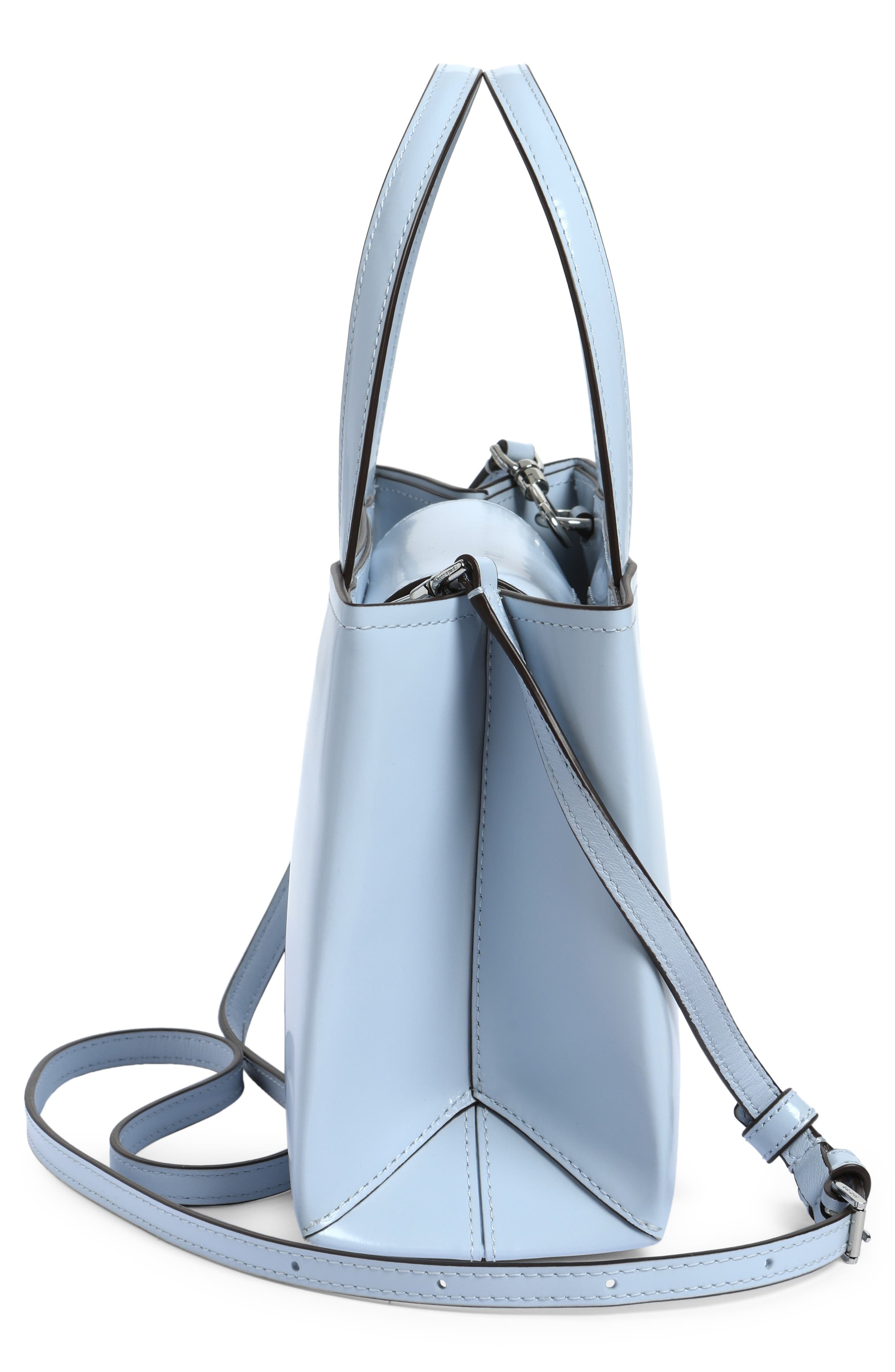 Kate Spade New York sam icon spazzolato small leather tote, Alternate, color, Watercolor Blue