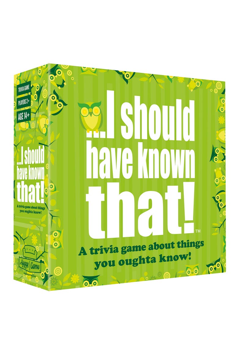 I Should Have Known That Party Trivia Card Game, Alternate, color, GREEN