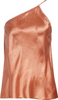 Rick Owens One-Shoulder Satin Top