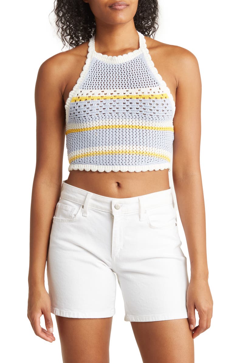 PacSun Bermuda Crochet Halter Top, Main, color, 