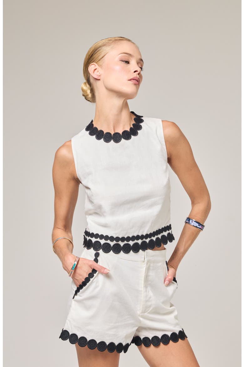 Lagos Dot Short, Main, color, Ivory/Black