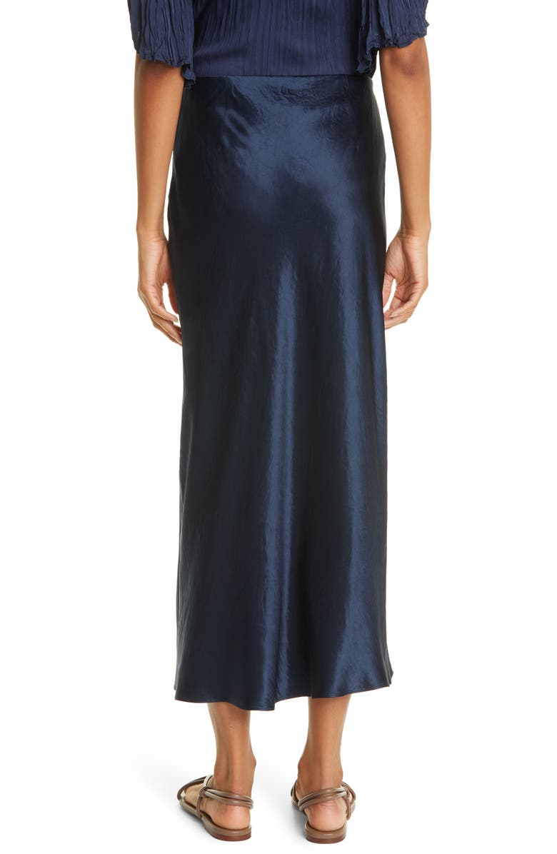 Vince Side Slit Satin Slip Skirt, Alternate, color, 