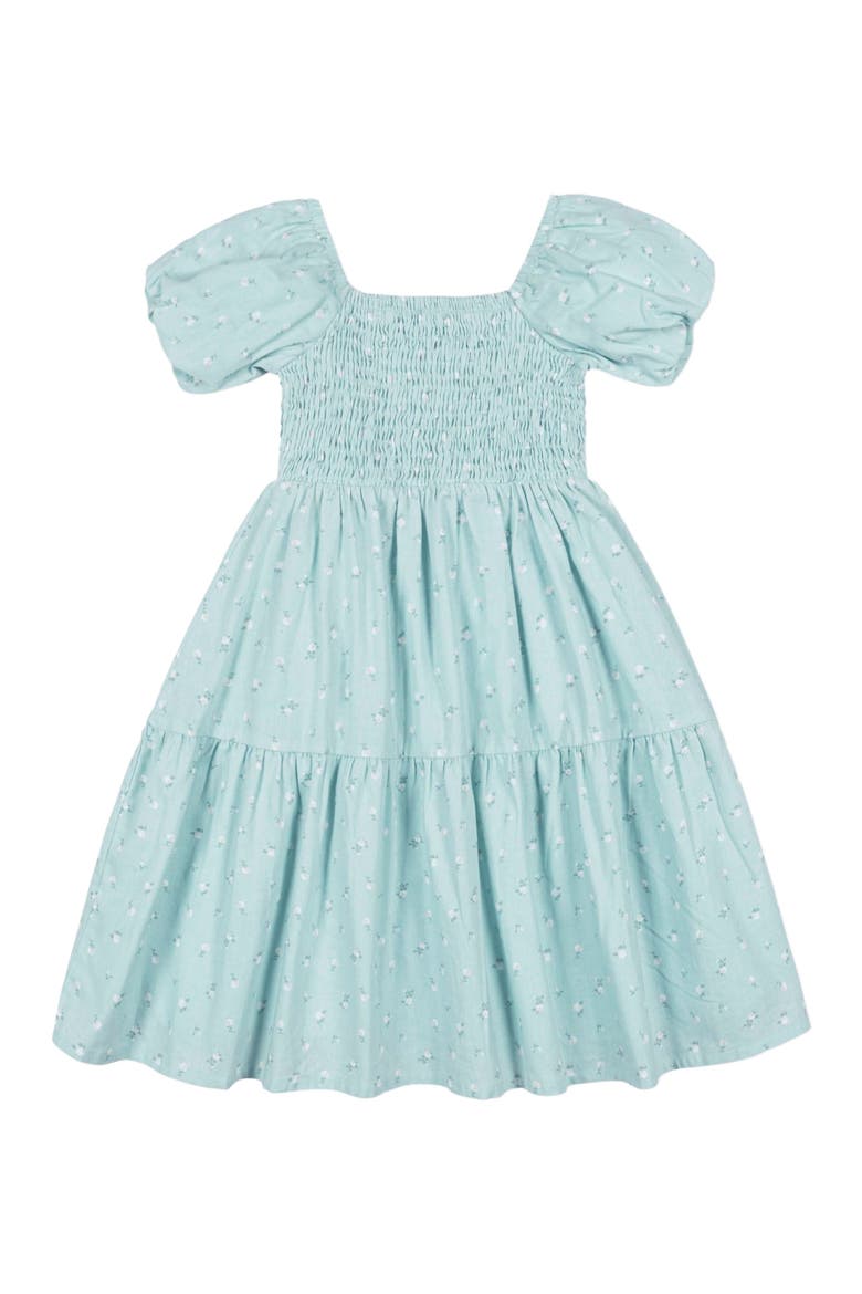 Girls' Smocked Bubble Sleeve Dress, Toddler, Main, color, Tea Room Floral