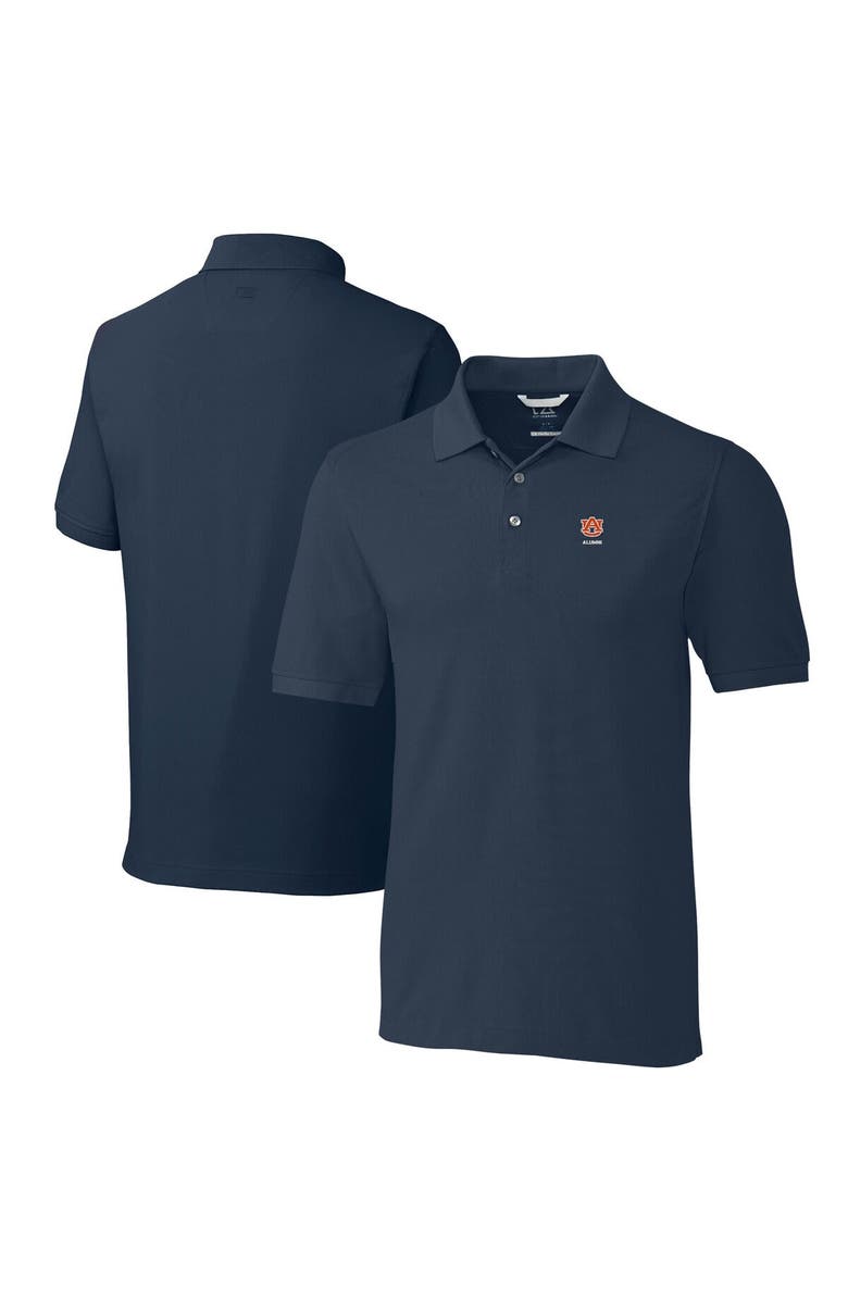 Cutter & Buck Men's Cutter & Buck  Navy Auburn Tigers Alumni Logo Advantage Tri-Blend Pique Polo, Main, color, 