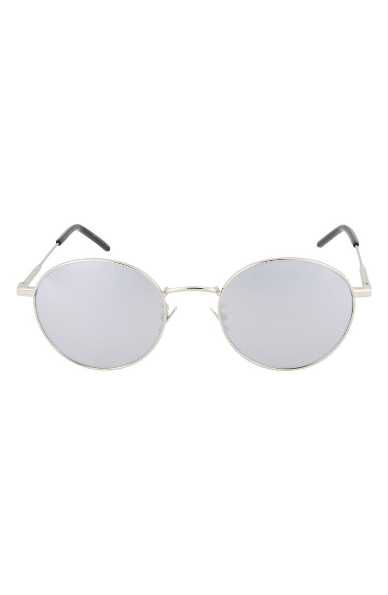 Saint Laurent 52mm Round Sunglasses, Main, color,
