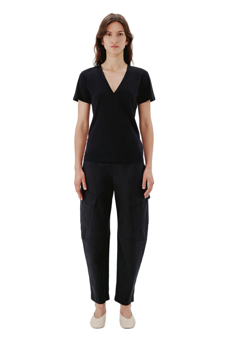 V-NECK TEE, Main, color, BLACK