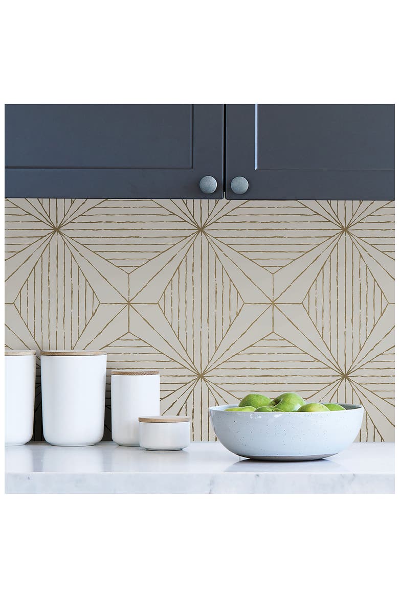 Gold Aurum Peel & Stick Wallpaper, Alternate, color, NEUTRAL