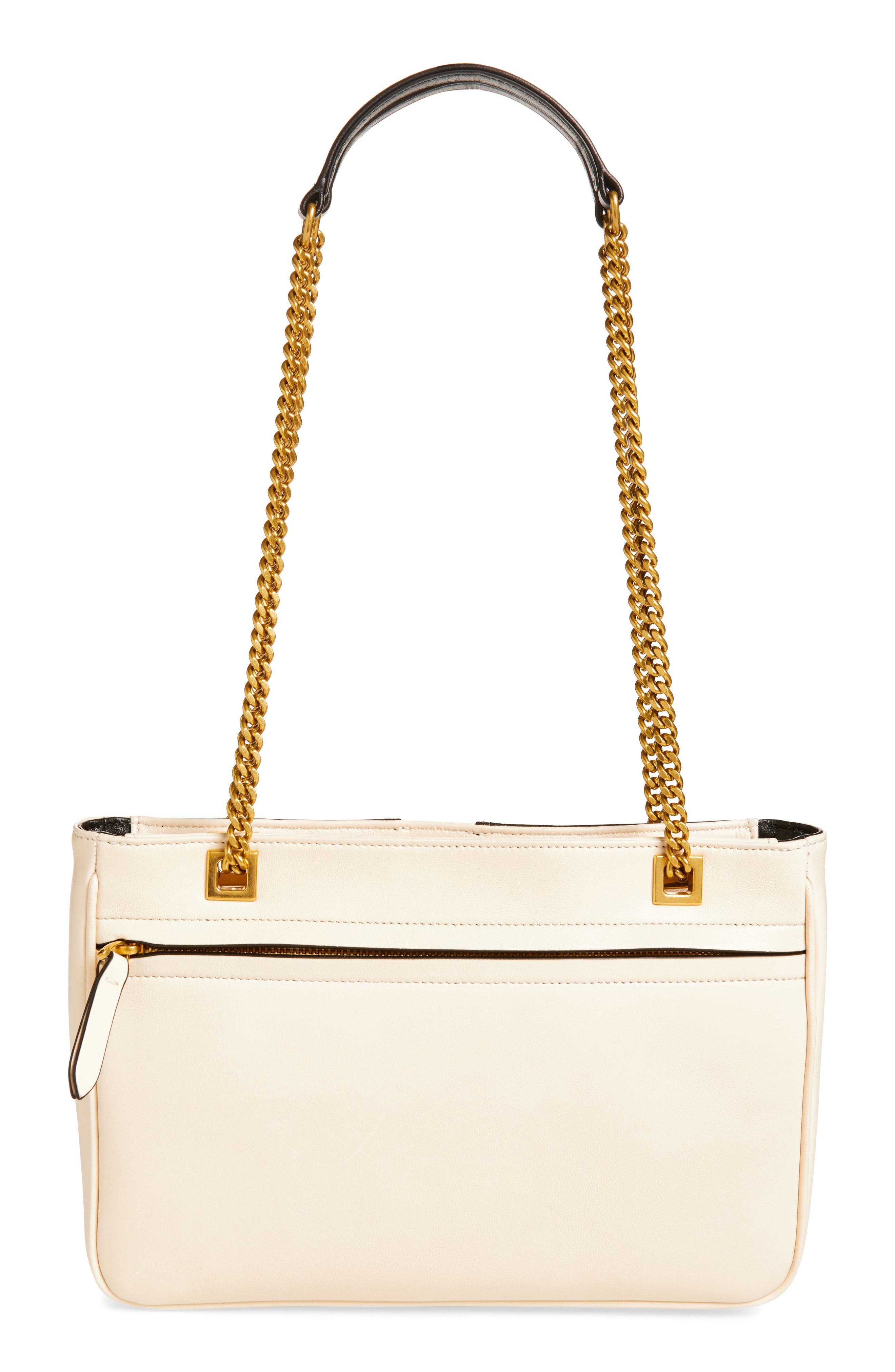 Small Viva Superstar Leather Tote, Alternate, color, WHITE/ BLACK