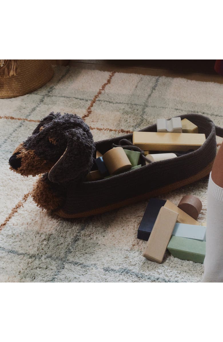 Lorena Canals Basket Sparky, Alternate, color, Dark Grey, Ochre