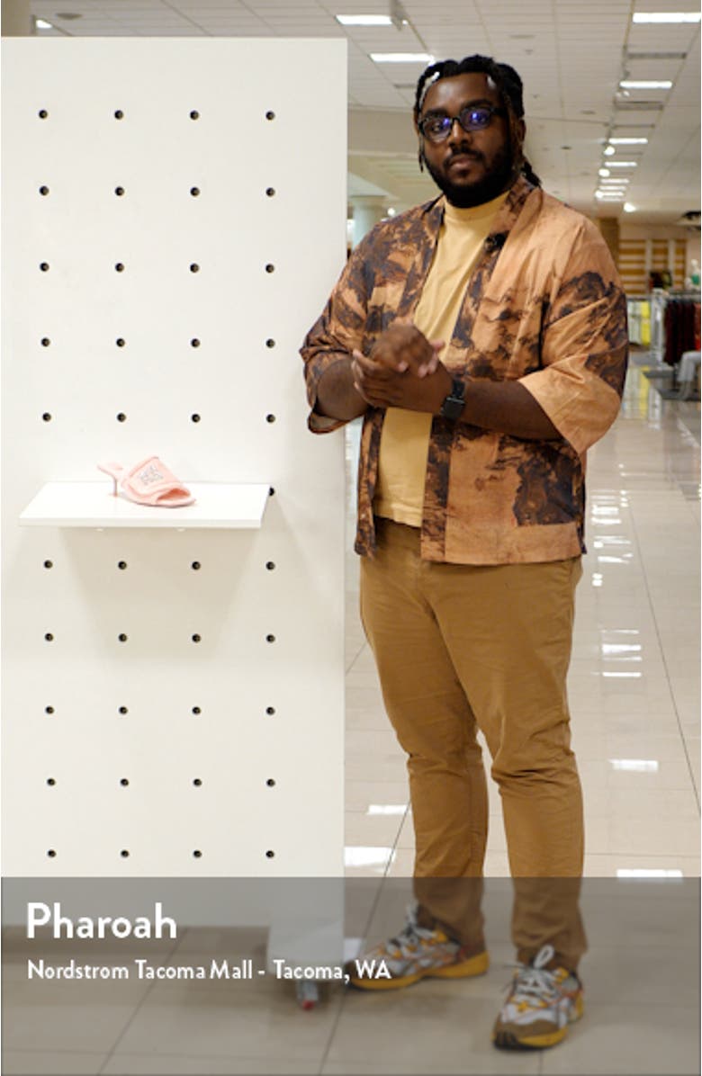 Jessie Padded Crystal Logo Sandal, sales video thumbnail