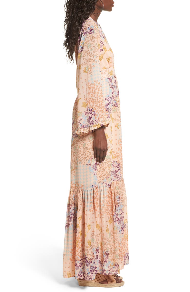 WAYF Viola Bell Sleeve Maxi Dress, Alternate, color,