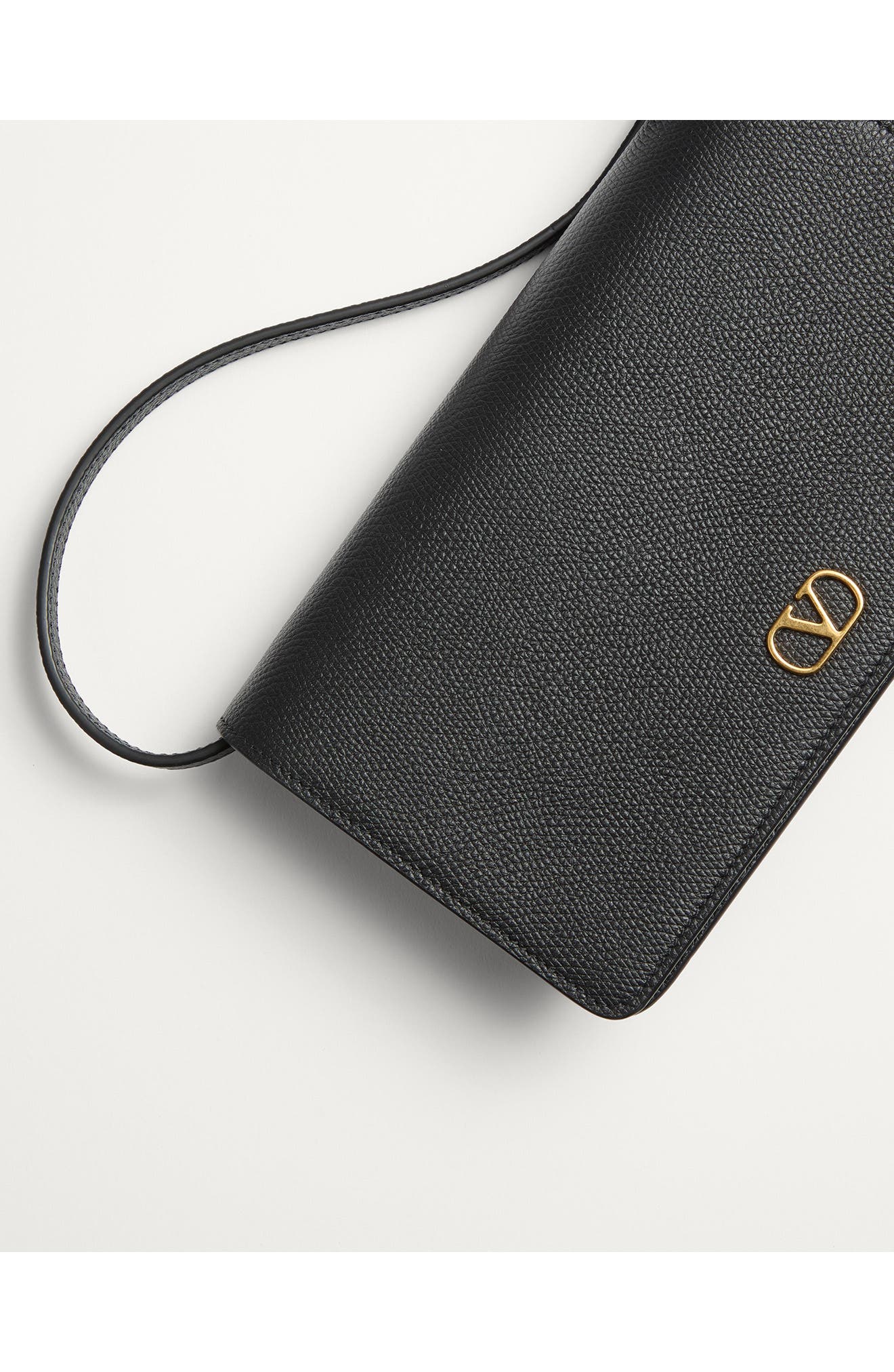 Valentino Garavani Mini VLOGO Leather Shoulder Bag, Alternate, color, Black