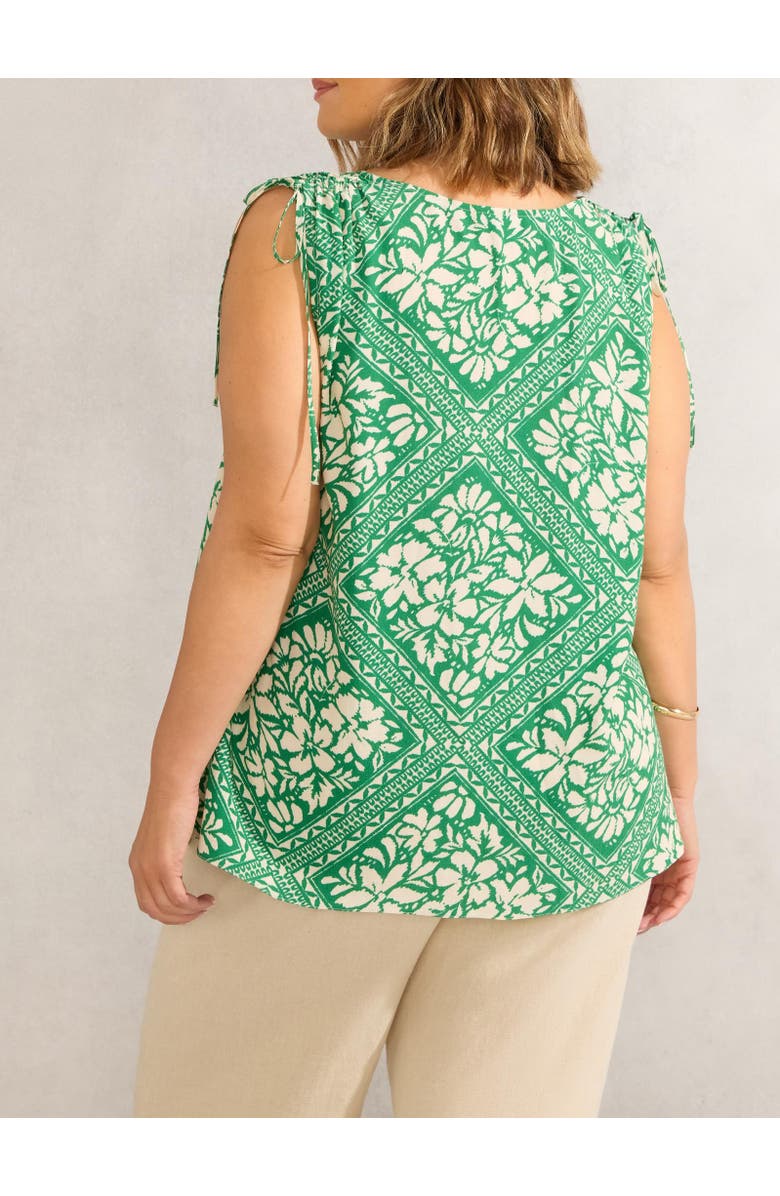 Live Unlimited Drawstring Printed Top, Alternate, color, Green