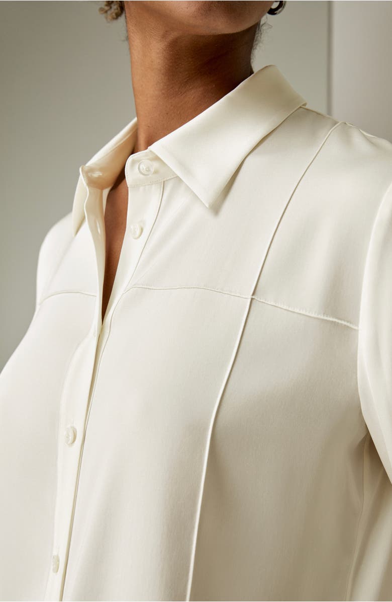 Lilysilk Sprezzatura Silk Blouse, Alternate, color, Natural White