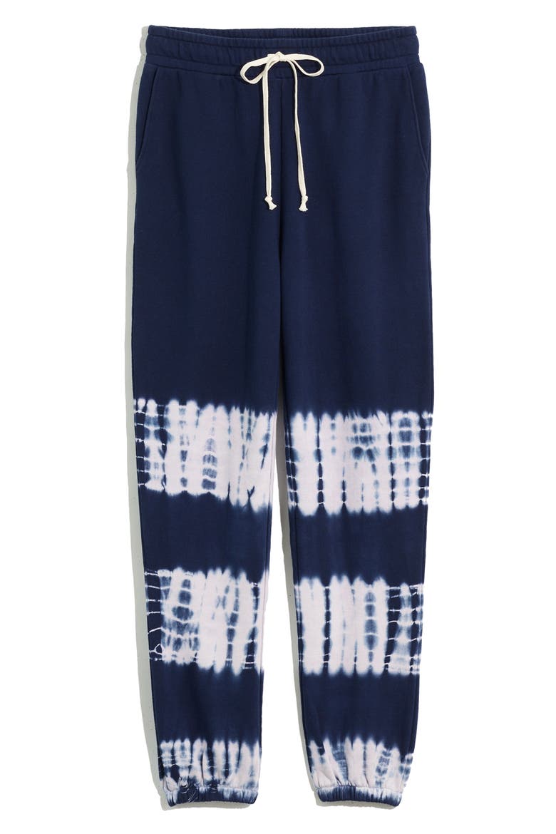 (Re)sourced Cotton Tie Dye Retro Sweatpants, Alternate, color, BENGALI INDIGO