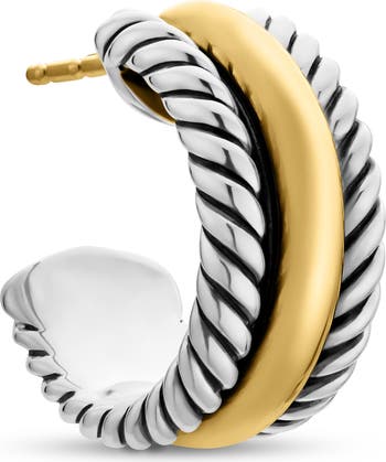 David Yurman 'Cable Classics' Hoop Earrings with Gold Nordstrom