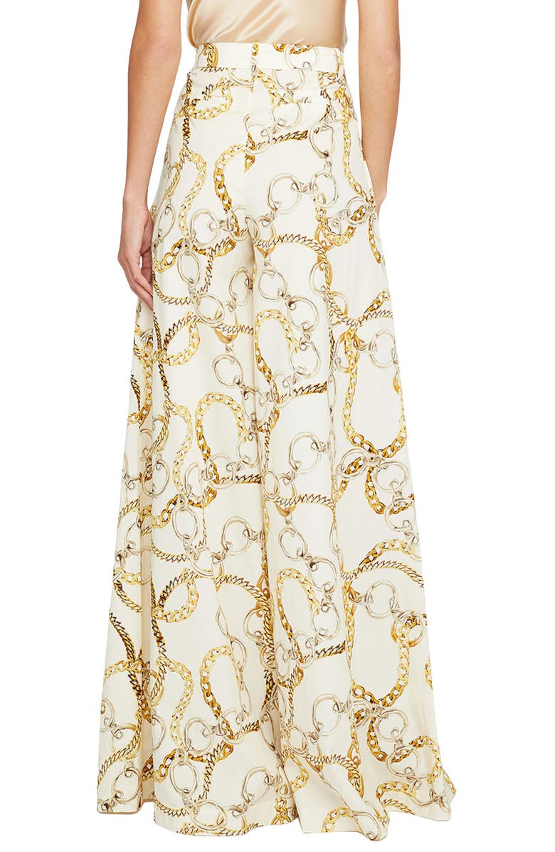 L'AGENCE Dree Chain Print Wide Leg Pants, Alternate, color, 