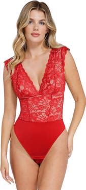 Popilush Shapewear Sculpting Lace Bodysuit