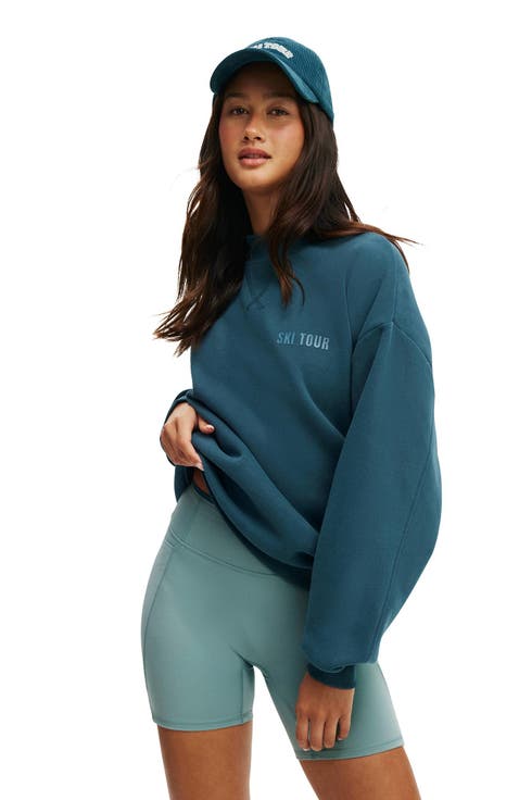 Women's Active Plush Mock Neck Sweatshirt