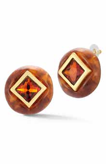 SPHERA MILANO Cubic Zirconia Statement Stud Earrings