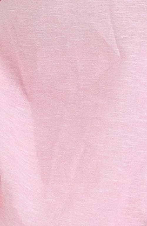 Pietro Brunelli Maternity Linen & Cotton Maternity Button-up Shirt In Pink