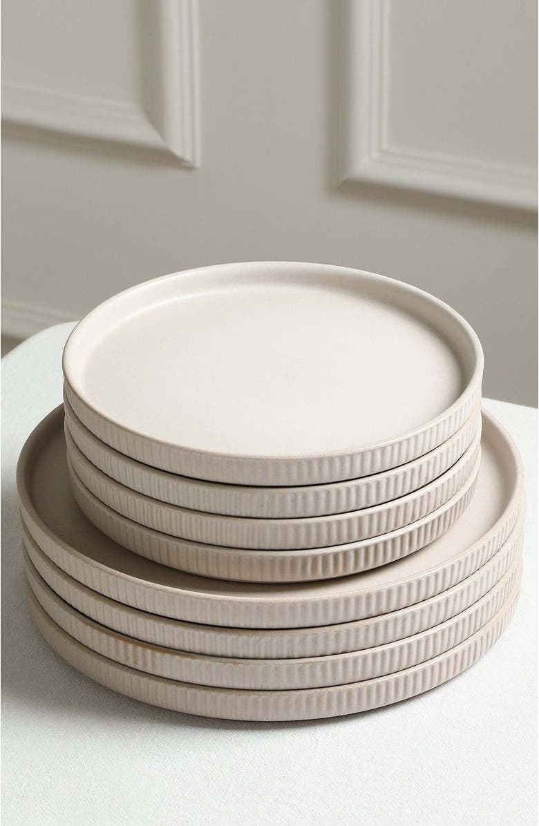 Stone Lain Haven Stoneware 4-Piece Salad Plate Set, Alternate, color, Beige