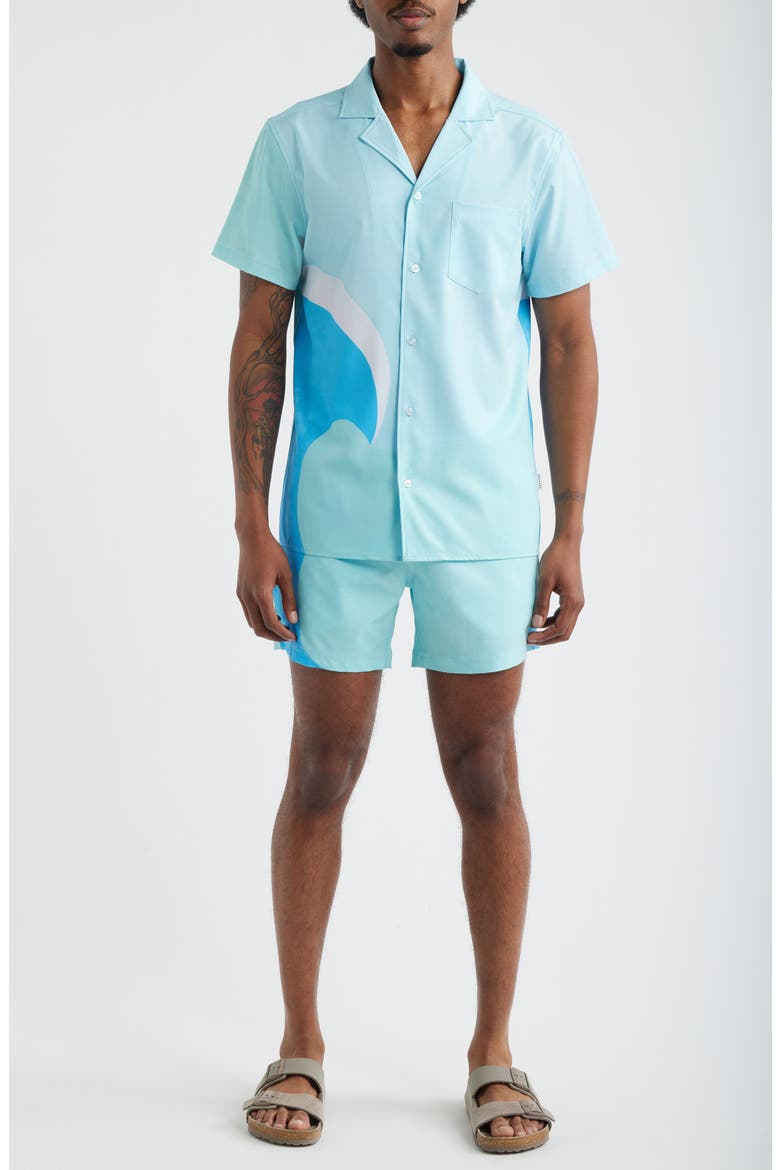 Salt Scene Weekend Camp Shirt, Alternate, color, BLUE