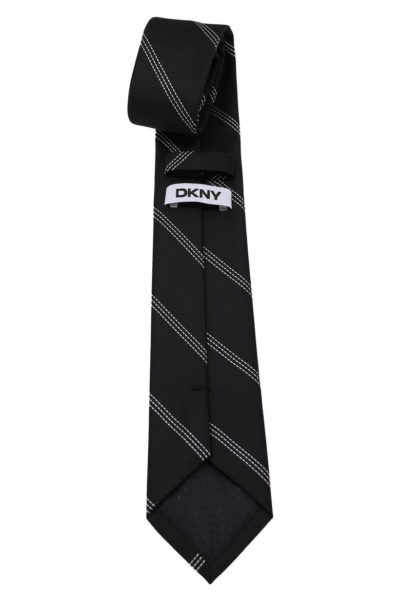 Stitch Stripe Tie, Alternate, color, BLACK/ WHITE