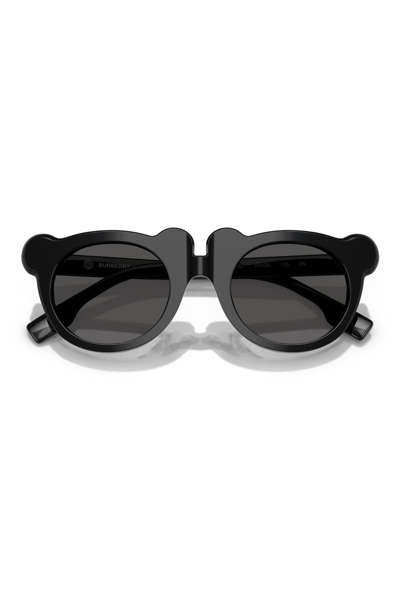 Kids' 43mm Irregular Sunglasses, Alternate, color, BLACK / DARK GREY