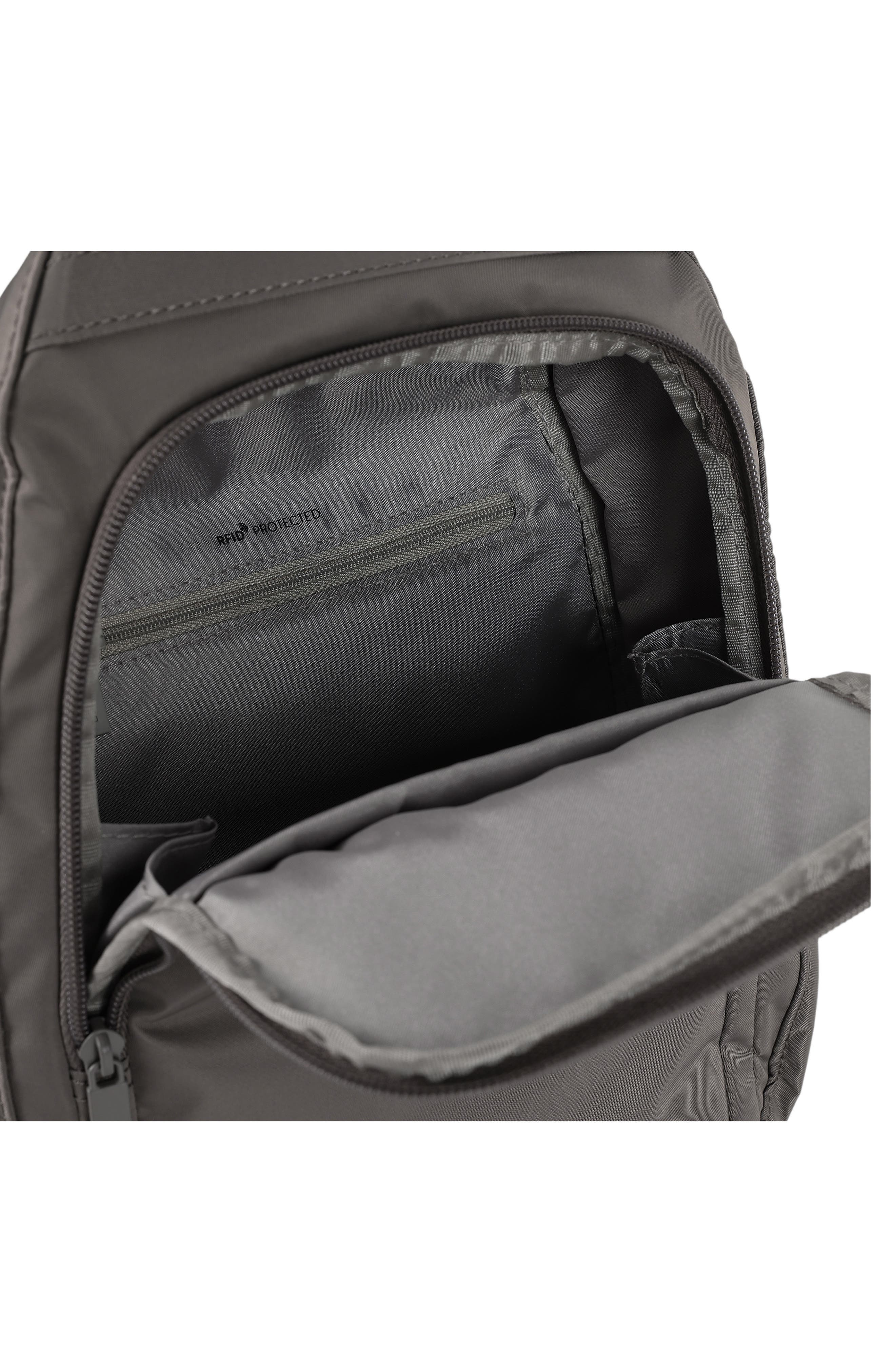 Large Vogue Water Repellent RFID Backpack, Alternate, color, SEPIA