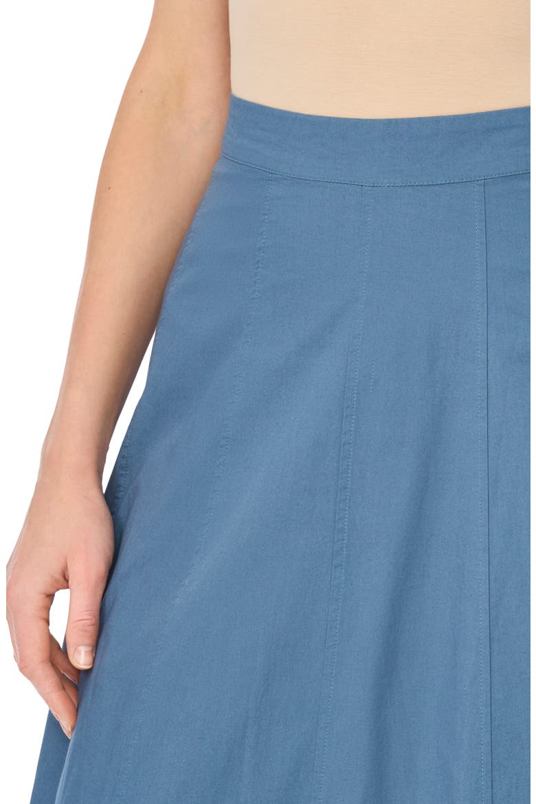 Yoke Seam Midi Skirt, Alternate, color, HARBOR WAVES