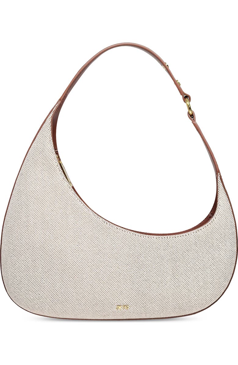 JW PEI Harlee Woven Canvas Shoulder Bag, Main, color, Brown Canvas