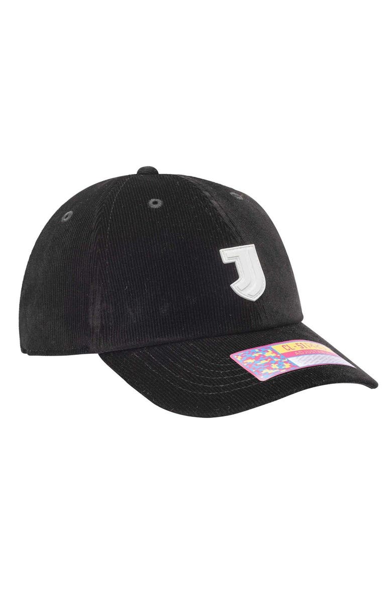 FAN INK Men's Black Juventus Casuals Classic Adjustable Hat, Alternate, color, Black