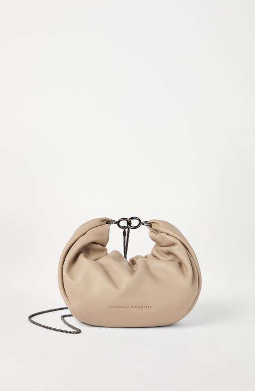 BRUNELLO CUCINELLI BRUNELLO CUCINELLI SOFT LEATHER BRIOCHE HOBO BAG 