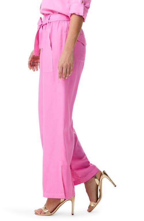 Nic + Zoe Drapey Utility Wide Leg Pants In Pink Lotus