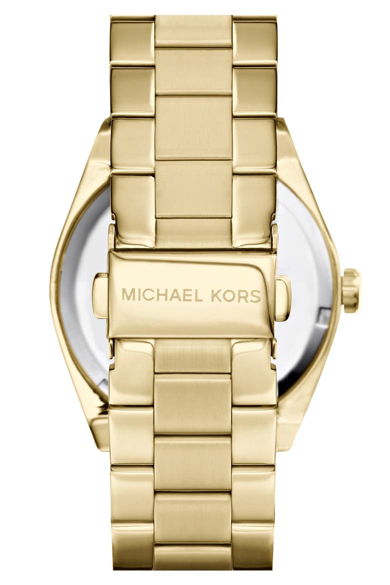 Michael Kors 'Channing' Turquoise Dial Bracelet Watch, 38mm, Alternate, color, GOLD/ TURQUOISE