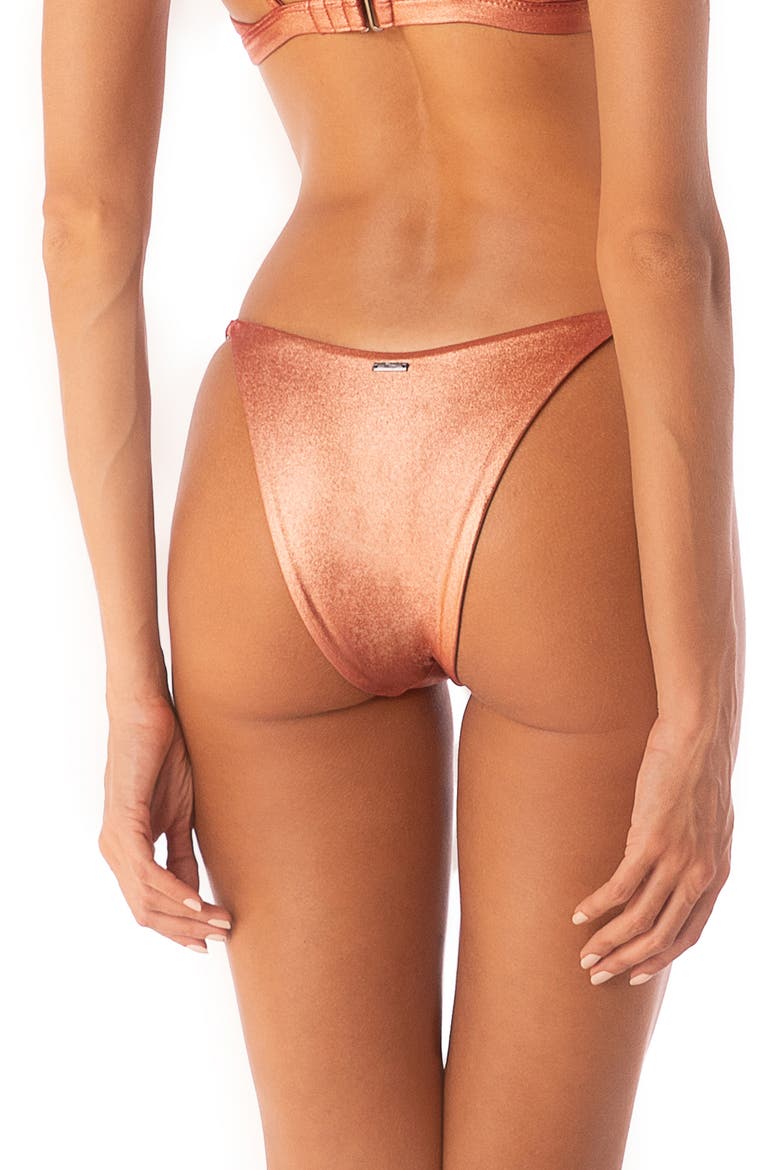 Rust Copper Reversible Bikini Bottoms, Alternate, color, DARK ORANGE