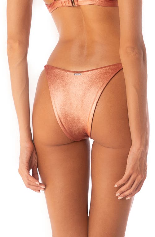 Maaji Rust Copper Reversible Bikini Bottoms In Dark Orange