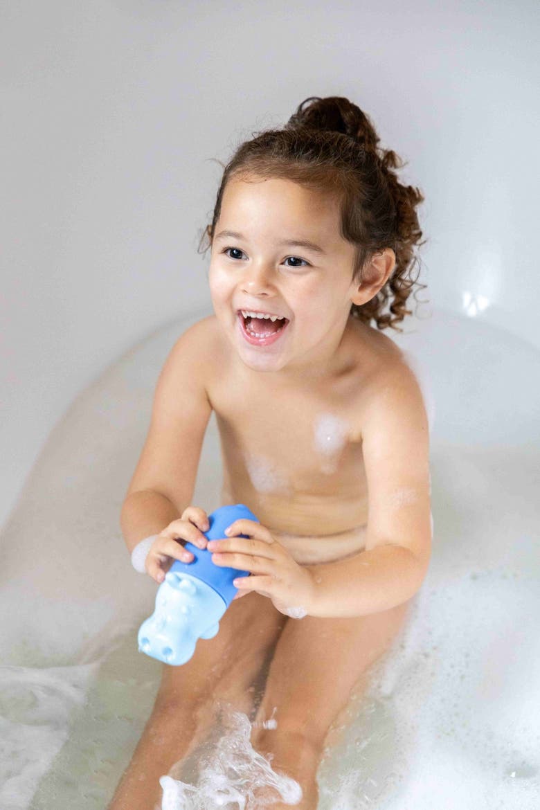 Squeezi Hippo Soft Silicone Bath Toy for Toddlers, Alternate, color, Multi